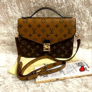 luxury designer brown sling bag L And V